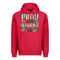 Cardinal pray more worry less Premium Hoodie - MaliasSmallBusiness