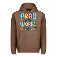Chestnut pray more worry less Premium Hoodie - MaliasSmallBusiness