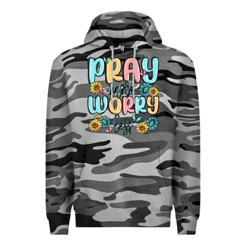 Pray More Worry Less Premium Hoodie by MaliasSmallBusiness | Teevron