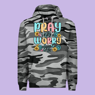 Pray More Worry Less Premium Hoodie Designed By Maliassmallbusiness