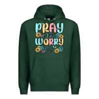 Sports Green pray more worry less Premium Hoodie - MaliasSmallBusiness