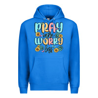 True Royal pray more worry less Premium Hoodie - MaliasSmallBusiness