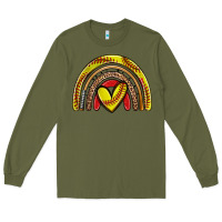 Army Green softball rainbow Long Sleeve Tee - Zillion Design Studio