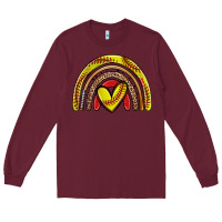 Burgundy softball rainbow Long Sleeve Tee - Zillion Design Studio