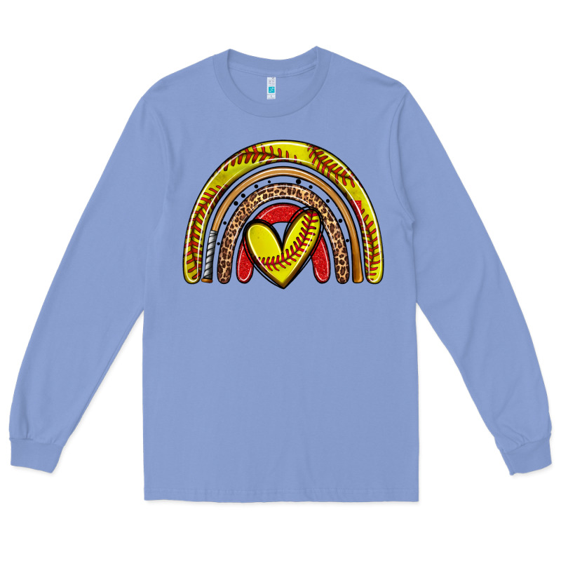 Softball Rainbow Long Sleeve Tee by Zillion Design Studio | Teevron