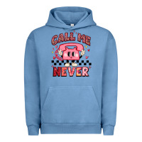 Pigment Pebble Blue call me never Urban Hoodie - MaliasSmallBusiness