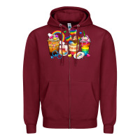 Burgundy pride coffee cups Zipper Hoodie - Zillion Design Studio