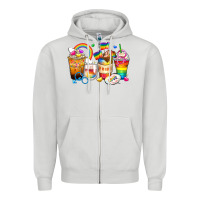 Dove Grey pride coffee cups Zipper Hoodie - Zillion Design Studio