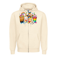 Sandshell pride coffee cups Zipper Hoodie - Zillion Design Studio