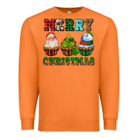 Carrot merry christmas with cupcakes Premium Sweatshirt - AdoDesignShop