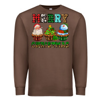 Chestnut merry christmas with cupcakes Premium Sweatshirt - AdoDesignShop