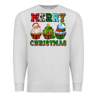 Dove Grey merry christmas with cupcakes Premium Sweatshirt - AdoDesignShop