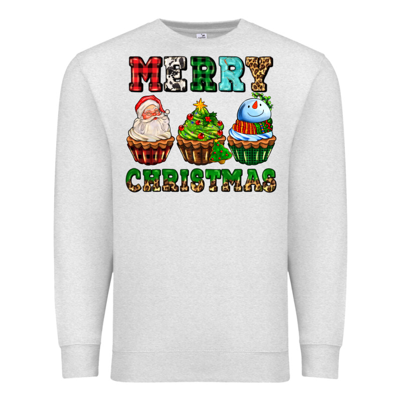 Merry Christmas With Cupcakes Premium Sweatshirt by AdoDesignShop | Teevron