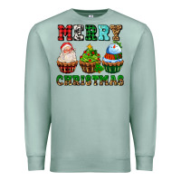 Seafoam merry christmas with cupcakes Premium Sweatshirt - AdoDesignShop
