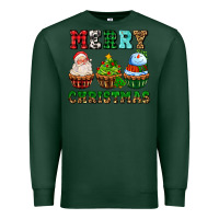 Sports Green merry christmas with cupcakes Premium Sweatshirt - AdoDesignShop