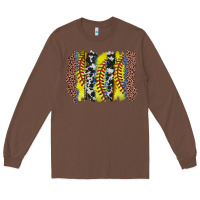 Chestnut softball brushstroke Long Sleeve Tee - Zillion Design Studio