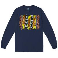 Navy softball brushstroke Long Sleeve Tee - Zillion Design Studio