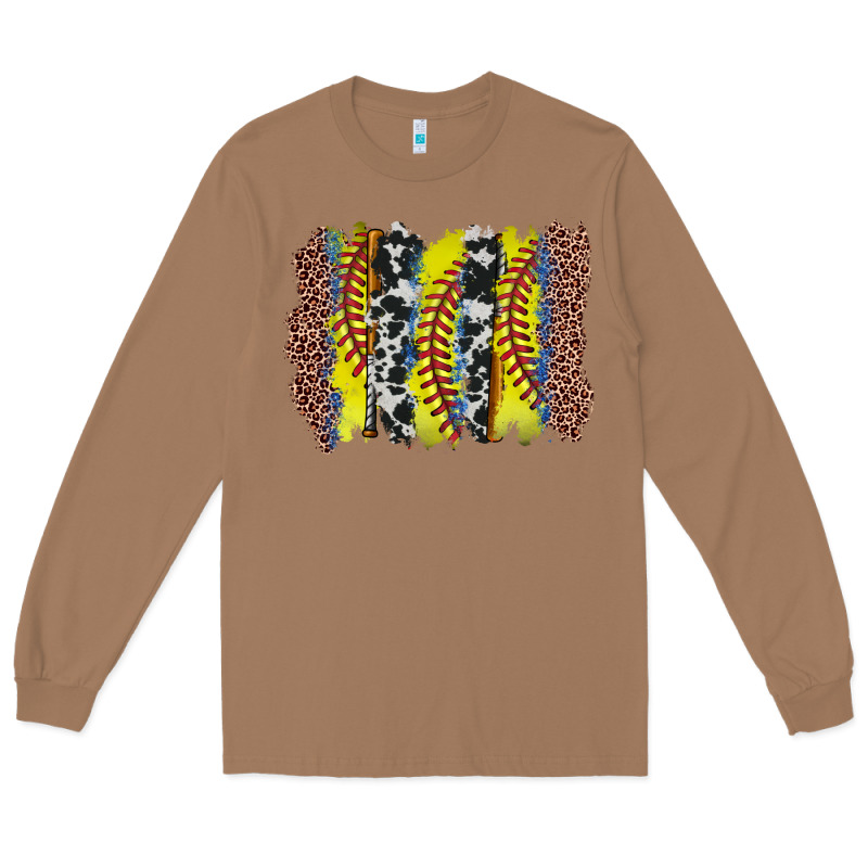 Softball Brushstroke Long Sleeve Tee by Zillion Design Studio | Teevron