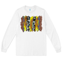 White softball brushstroke Long Sleeve Tee - Zillion Design Studio