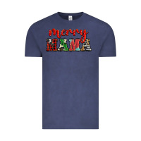 Vintage Denim Christmas merry mama Vintage Tee - BarkalooDesign