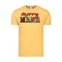 Vintage Mustard Christmas merry mama Vintage Tee - BarkalooDesign