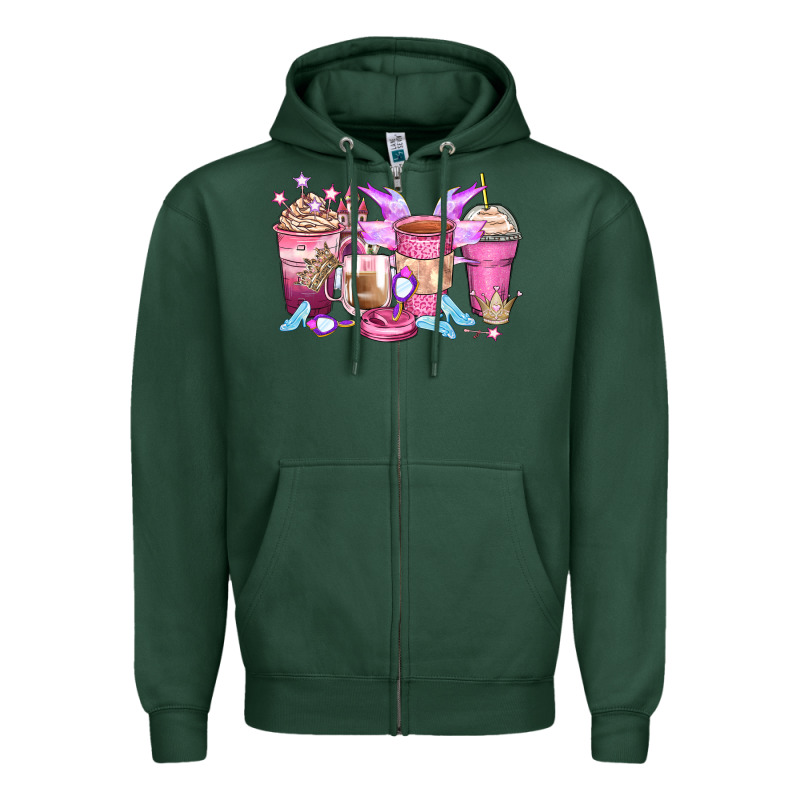Princess Coffee Cups Zipper Hoodie by Zillion Design Studio | Teevron