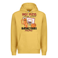 Antique Gold hot mess always stressed basketball mama Premium Hoodie - MaliasSmallBusiness