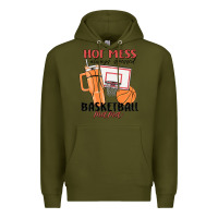 Army Green hot mess always stressed basketball mama Premium Hoodie - MaliasSmallBusiness