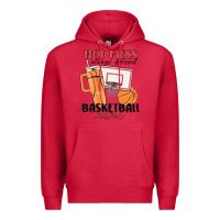 Cardinal hot mess always stressed basketball mama Premium Hoodie - MaliasSmallBusiness