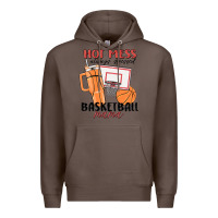Coffee hot mess always stressed basketball mama Premium Hoodie - MaliasSmallBusiness