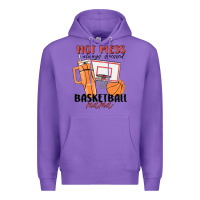 Purple hot mess always stressed basketball mama Premium Hoodie - MaliasSmallBusiness