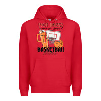 Red hot mess always stressed basketball mama Premium Hoodie - MaliasSmallBusiness