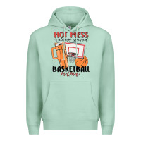 Seafoam hot mess always stressed basketball mama Premium Hoodie - MaliasSmallBusiness