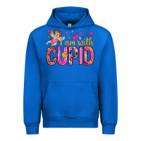Cobalt i am with cupid Urban Hoodie - NancyCooperArtShop