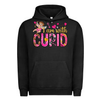 Pigment Black i am with cupid Urban Hoodie - NancyCooperArtShop