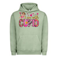 Pigment Oil Green i am with cupid Urban Hoodie - NancyCooperArtShop