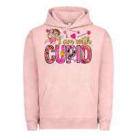 Pigment Salmon i am with cupid Urban Hoodie - NancyCooperArtShop
