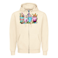 Sandshell rabbit coffee cups Zipper Hoodie - Zillion Design Studio