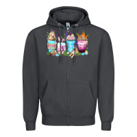 Smoke rabbit coffee cups Zipper Hoodie - Zillion Design Studio
