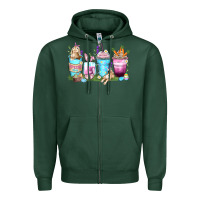Sports Green rabbit coffee cups Zipper Hoodie - Zillion Design Studio