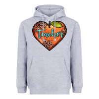 Heather Grey teacher heart Heavyweight Hoodie - JahusDesignShop