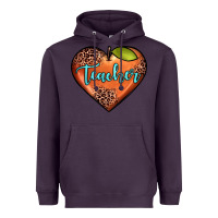 Plum teacher heart Heavyweight Hoodie - JahusDesignShop