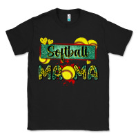 Black softball mama with leopard Classic Tee - Zillion Design Studio