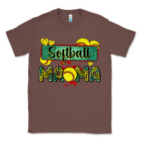 Chestnut softball mama with leopard Classic Tee - Zillion Design Studio