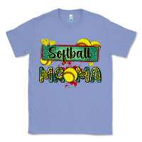 Colony Blue softball mama with leopard Classic Tee - Zillion Design Studio