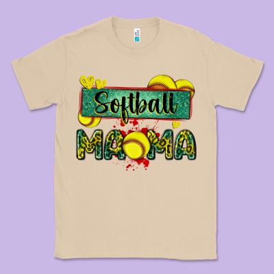 Softball Mama With Leopard Classic Tee Designed By Zillion Design Studio