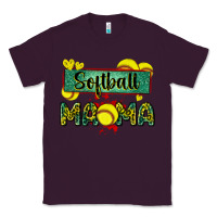 Plum softball mama with leopard Classic Tee - Zillion Design Studio