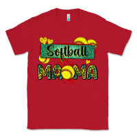 Red softball mama with leopard Classic Tee - Zillion Design Studio