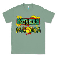 Sage softball mama with leopard Classic Tee - Zillion Design Studio