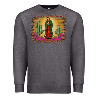 Charcoal Heather western our lady of guadalupe Premium Sweatshirt - JahusDesignShop